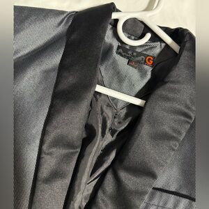 Guess Charcoal Black Men's Tuxedo Blazer